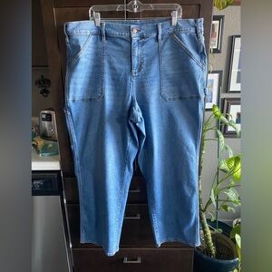 Lands End medium wash plus size jeans. Worn once!